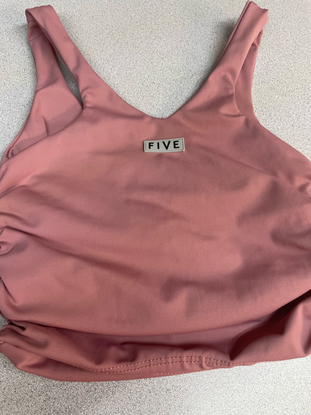 FIVE Women's Rose Tank Crop Top - Scoop Neck Active Tank